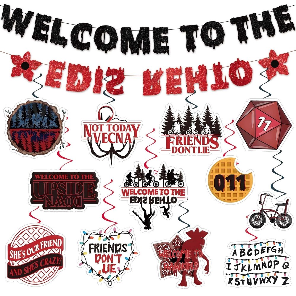 Stranger Things Birthday Party Decorations Welcome to the Other Side Banner