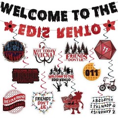 Stranger Things Birthday Party Decorations Welcome to the Other Side Banner