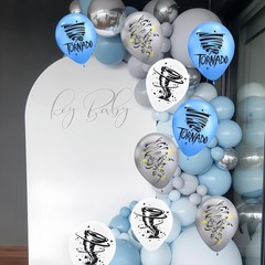 30Pcs Nado 2nd Decorations for Boys/Blue Silver White Tornado Balloons for Ye…