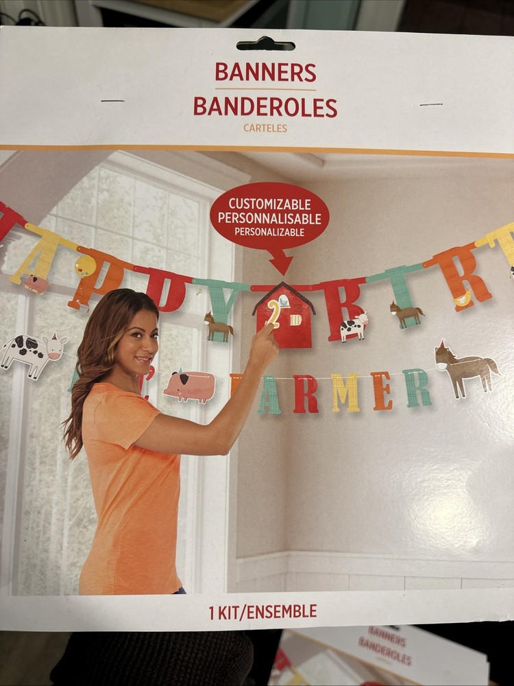 Farm Animals Barnyard Customizable Birthday Banners 10ft New