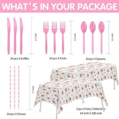 Fairy Party Decorations Tableware – Fairy Birthday Party Supplies, Plate, Cup…