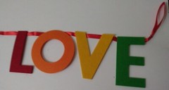 «LOVE IS LOVE» Banner Pride Rainbow LGBTQ 3 Feet Long New Party Decor