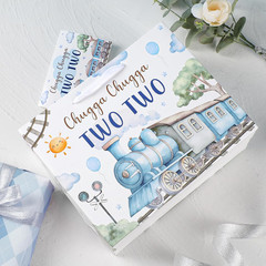 Chugga Chugga Two Two Party Decorations – Train 2Nd Birthday Gift Bag with Wrapp