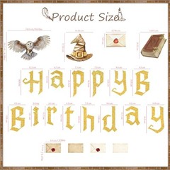 Magic Theme Happy Birthday Banner Wizard Vintage Letter Garlands Birthday