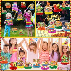 8 PCS Cinco De Mayo Party Mexican Fiesta Table Decorations Honeycomb Centerpiece