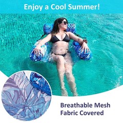Inflatable Pool Float Chair – 2 Pack Pool Floats Adult Heavy Duty, Water Floa…