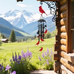 Metal For Outdoor Wind Plays Bird Windmill for Garden and Balcony Decor