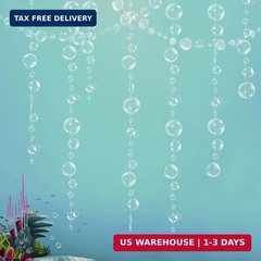 Decor365 Under the Sea Party Decorations White Bubble Garlands Little Mermaid Bi