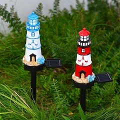 Energy Saving Solar Garden Lighthouse Light Waterproof LED Outdoor Decor