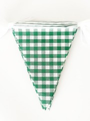 16 Meters 52ft Green White Checkered Banner Cotton Fabric Double Sided Gingha…