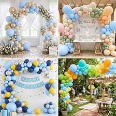 99Pcs Light Blue Balloons Arch Garland Kit, Different Sizes (18 12 10 5 Inch)…