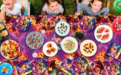 Super Mario Party Decoration Game Birthday Supplies Set Balloon Plates Backdrop