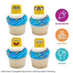 SpongeBob SquarePants™ Mood Faces Rings, SpongeBob Cupcake Decorations Featur…