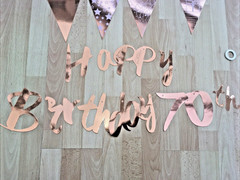 70th Birthday Party Pack, Balloons, banner, Happy 70th Birthday bunting, Sash