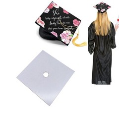 Sublimation Blank Custom Photo Plate Memorial Grad Cap Design,Cap Topper Decorat