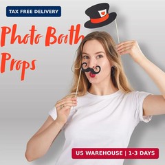 Joyin Toy Photo Booth Props 66 Pieces，Multicolor Kit for Graduation Wedding Part