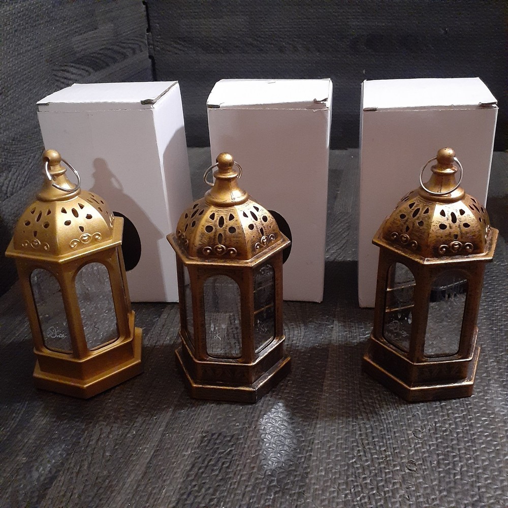 LED Ramadan Lanterns Decorations, Ramadan Decorations for Home and Table, Small