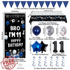 HULASO 11th birthday boy decorations