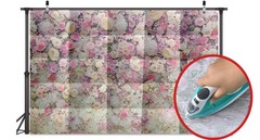 7x5ft Pink Rose Floral Flower Wall Backdrop Girls Wedding Birthday Bridal Shower