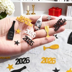 2026 New Year Confetti Plastic New Years Eve Table Christmas Party Supplies