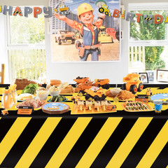 4 Pack Construction Tablecloth Construction Road Party Decorations Rectangular R