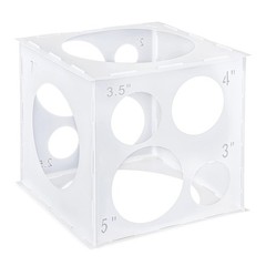12 Holes Balloon Sizer Cube Box – Collapsible Plastic Measurement Tool for De…