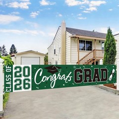 2026 Graduation Yard Sign, Large Congrats Grad Yard Banner Class of 2026 Bann…