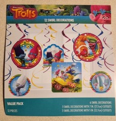 Trolls Birthday Party Set Banner Table Centerpieces Ceiling Decorations #40123