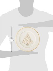 Noritake Palace Christmas Gold Holiday Accent Plates, 2″, Set of 4 8.5″, White