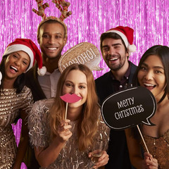 10 Pack Foil Curtain Backdrop Metallic Tinsel Foil Fringe Curtains Photo Booth P