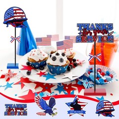4 Pcs Veterans Day Table Decorations Thank You Veterans Standing Wooden Cente…