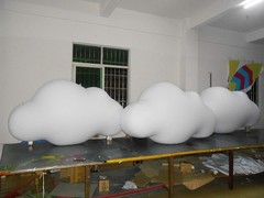9.84FT PVC Inflatable Cloud Balloons Indoor Hanging Decoration for Party Event