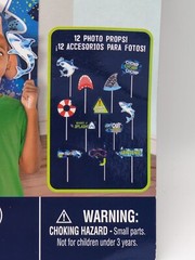 SHARK ZONE Scene Setter party wall BACKDROP fish ocean jaws 12 photo booth props