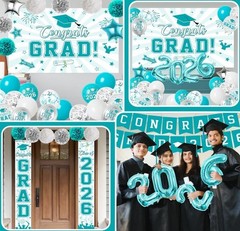 Teal Graduation Decorations 2026,Class of 2025 Graduation Decorations with Co…