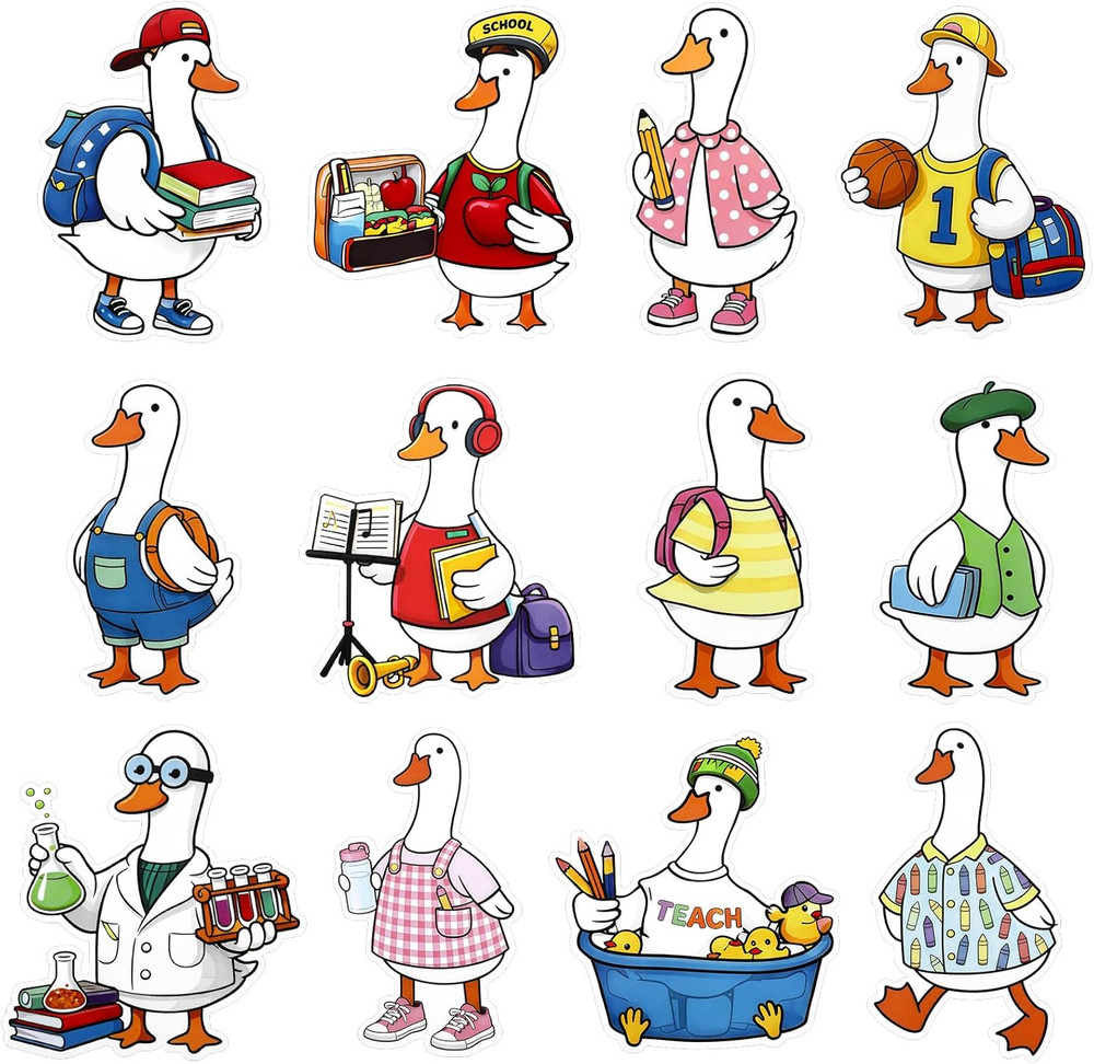 48 Pcs Silly Goose Cutouts Classroom Decorations Silly Goose Bulletin Board Deco