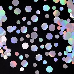 400PC Circle Dots Iridescent Confetti for Birthday Decorations Round Table Sc…