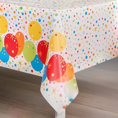 Glitzy Gold Birthday Rectangular Plastic Table Cover – 54″ x 84″ – Dazzling C…