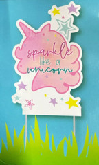 3 Unique Large Unicorn Yard Signs Birthday, Party w/Metal Stakes 23.8″ High