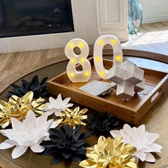 7.88″ Light Up Number 30 Sign for 30th Birthday Anniversary Table Decor