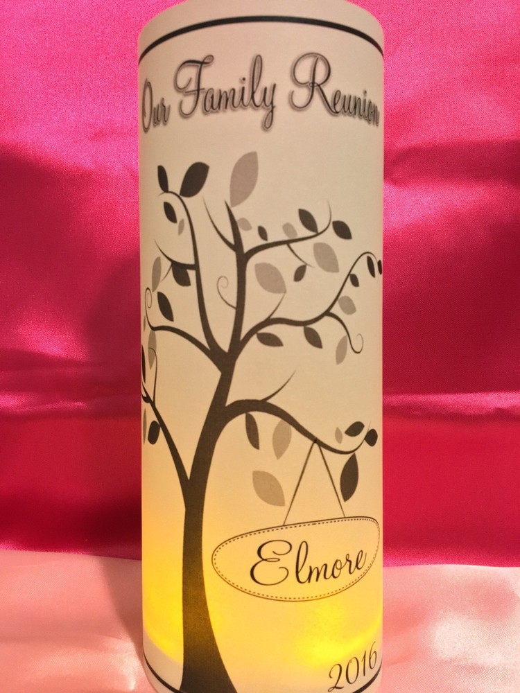 10 Personalized Family Reunion Vellum Luminaries Table Centerpieces Decoration B