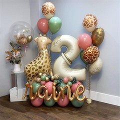 40 Inch Beige Number 1 Balloon for 1st Birthday Decoration, Large Self Inflat…