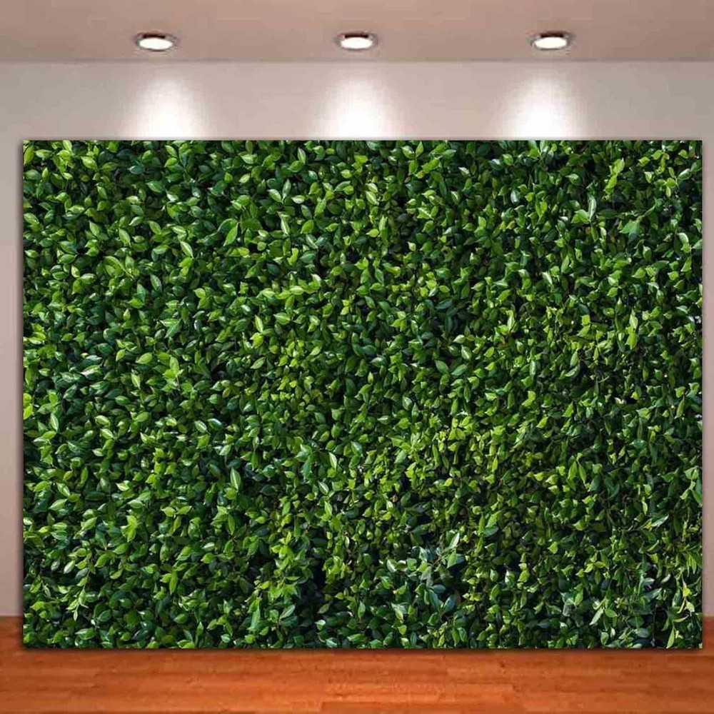 Nature Spring 3D Green Leaves Theme Photo Background Wedding Birthday Party