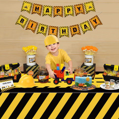 4 Pack Construction Tablecloth Construction Road Party Decorations Rectangular R
