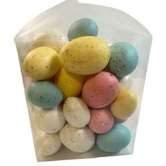 EUC – Speckled Easter Egg Decoration Set – Yellow, Blue, Pink, White