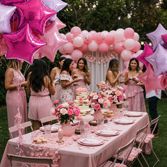 15Pcs 18 Inch Large Pink Purple Star Shape Foil Balloons Big Stars Helium Mylar