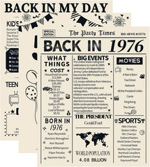 50Th Birthday Decorations for Men and Women, 3 Pieces Vintage 50 Years Birthday