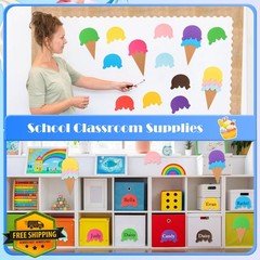 MixTeach Paper Ice Cream Cutouts 200pcs
