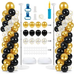2 Pack Balloon Column Stand, 6.5 FT Height-Adjustable Balloon Column Stand Ki…
