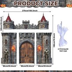 Colorful Medieval Castle Door Covers – Perfect for Birthday & Halloween