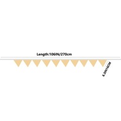 Modern Triangle Garlands Cotton Bunting Flags for Babies Shower Party Decoration